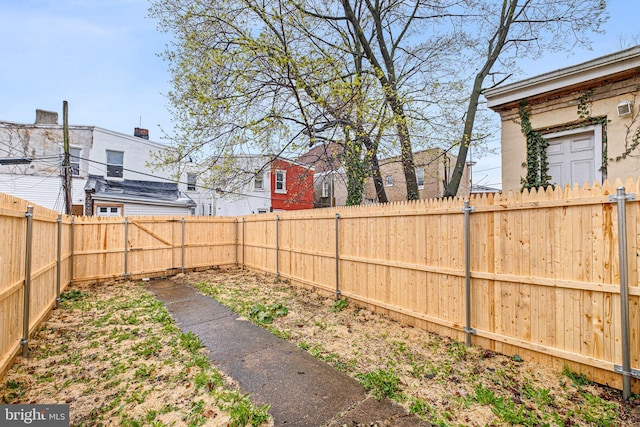 view of fenced backyard