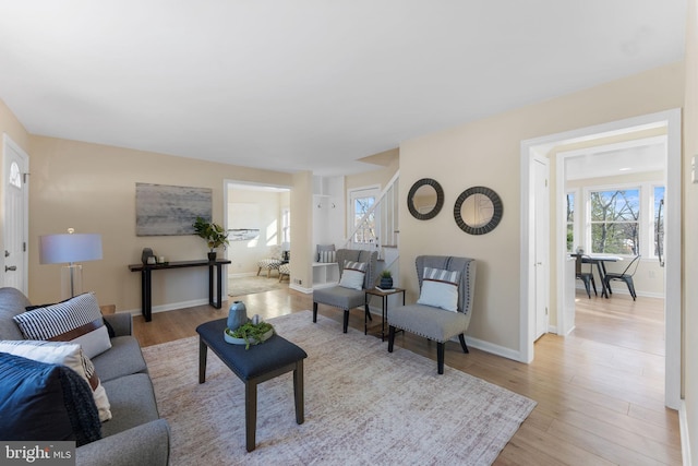 5721 Euclid St, Landover, MD 20785 - living room with light wood finished floors and baseboards