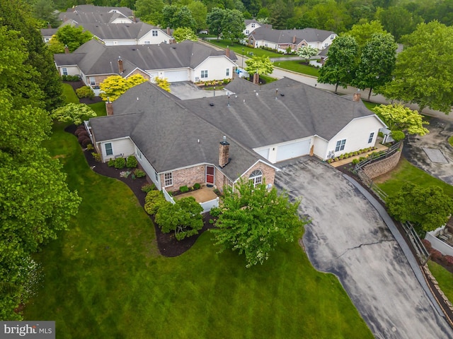 aerial perspective of suburban area