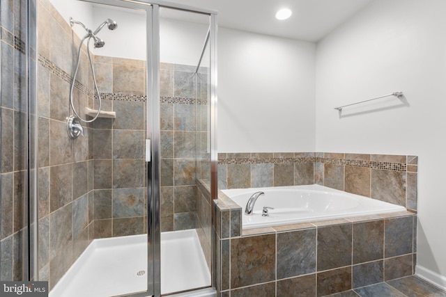 27 Hopkins Branch Way, Fredericksburg, VA 22406 - bathroom with a garden tub and a shower stall