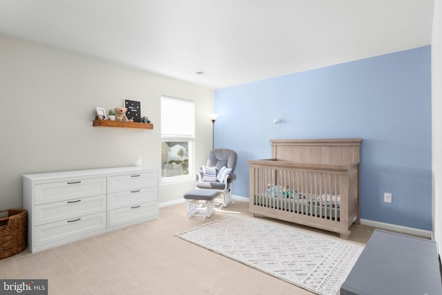 27 Hopkins Branch Way, Fredericksburg, VA 22406 - bedroom featuring light carpet and a nursery area