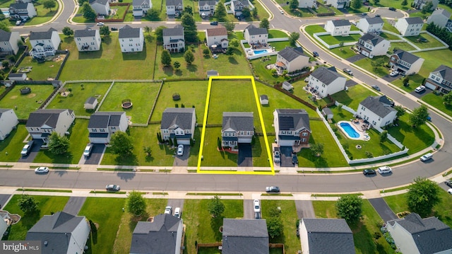 27 Hopkins Branch Way, Fredericksburg, VA 22406 - aerial view of residential area featuring property parcel outlined
