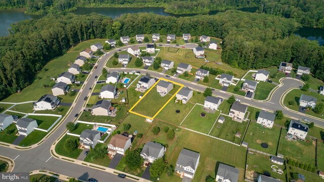 27 Hopkins Branch Way, Fredericksburg, VA 22406 - aerial view of property's location featuring nearby suburban area and property boundaries highlighted