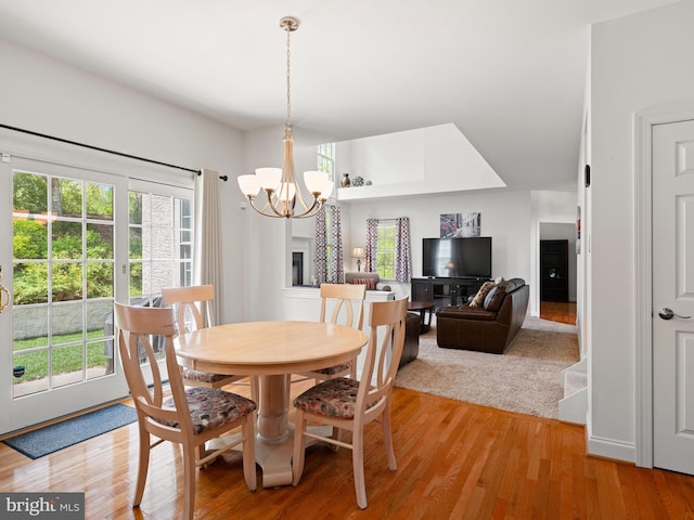 1711 Butternut Cir, West Chester, PA 19382 - dining space featuring a chandelier and light wood finished floors
