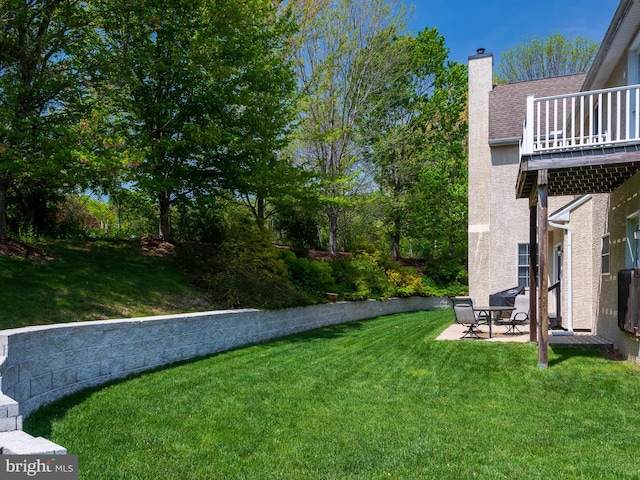 1711 Butternut Cir, West Chester, PA 19382 - view of grassy yard featuring a patio area and a balcony