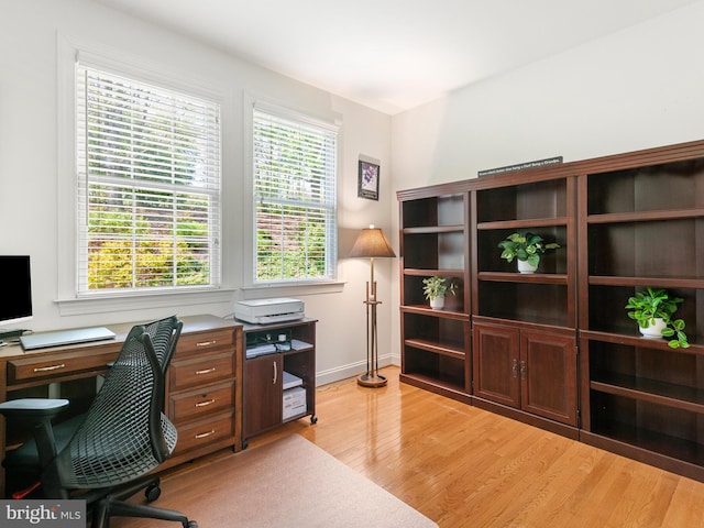 1711 Butternut Cir, West Chester, PA 19382 - office space with healthy amount of natural light, light wood-type flooring, and baseboards