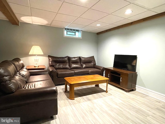 8408 Alvin Rd, Pasadena, MD 21122 - living room featuring wood finished floors, recessed lighting, and baseboards