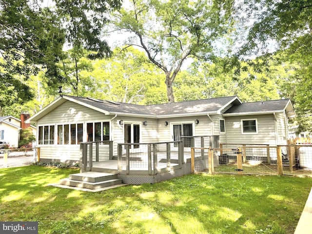 8408 Alvin Rd, Pasadena, MD 21122 - back of house with a wooden deck
