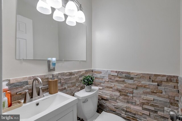 320 Bala Ter W, West Chester, PA 19380 - half bath with toilet, vanity, and wainscoting