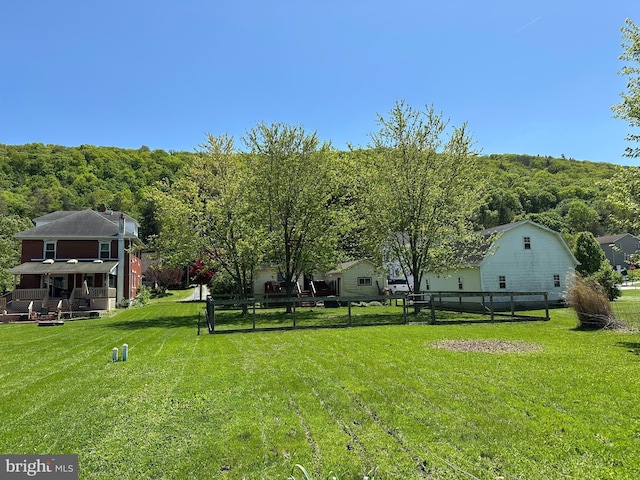 view of grassy yard