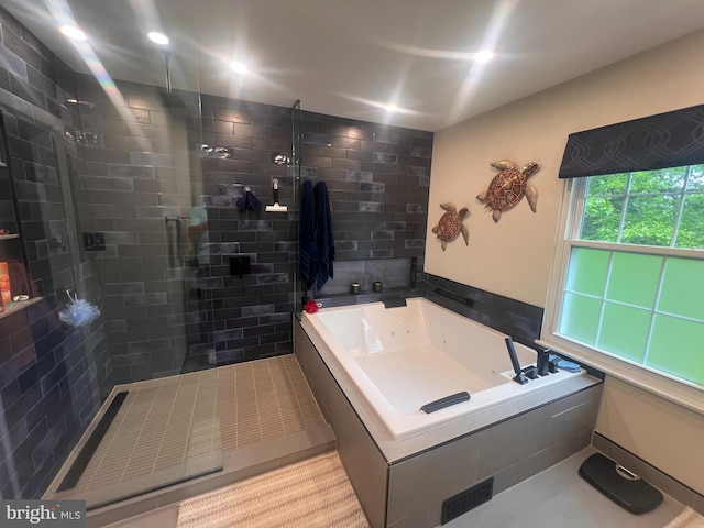 24129 Pecan Grove Ln, Gaithersburg, MD 20882 - full bathroom featuring a stall shower and a whirlpool tub