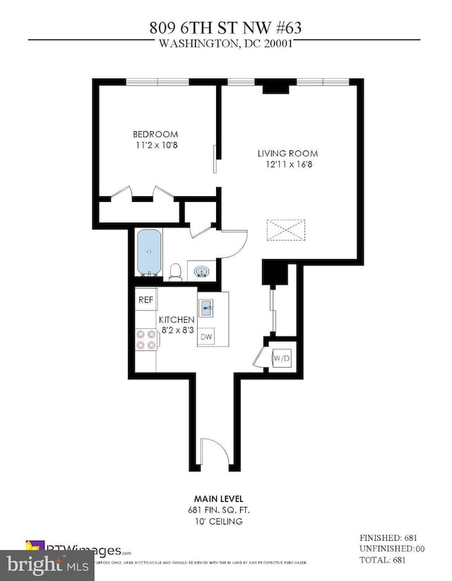 809 6th St NW Unit 63, Washington, DC 20001 - view of room layout