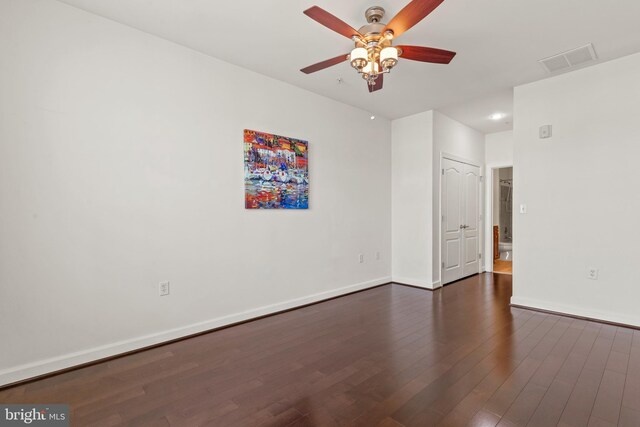 400 Cameron Station Blvd Unit 417, Alexandria, VA 22304 - spare room featuring a ceiling fan, wood finished floors, and baseboards