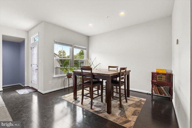 2121 River Heritage Blvd, Dumfries, VA 22026 - dining room featuring baseboards, recessed lighting, and wood finished floors