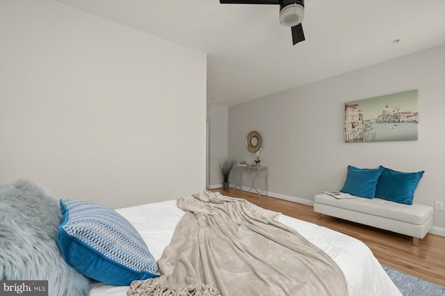 1252 Harbor Island Walk, Baltimore, MD 21230 - bedroom with wood finished floors, baseboards, and ceiling fan