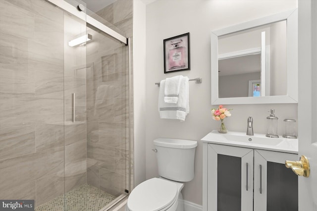 1252 Harbor Island Walk, Baltimore, MD 21230 - bathroom featuring toilet, a stall shower, and vanity
