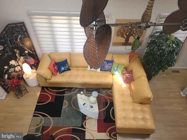 living room featuring wood finished floors