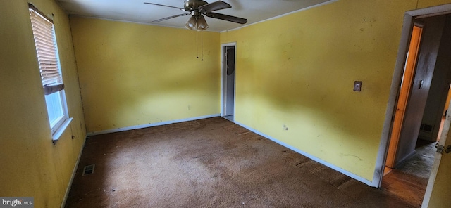 9422 Windpine Rd Unit 9422, Baltimore, MD 21220 - spare room with ceiling fan, carpet floors, and baseboards