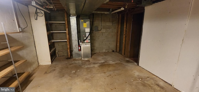 9422 Windpine Rd Unit 9422, Baltimore, MD 21220 - unfinished basement featuring concrete block wall