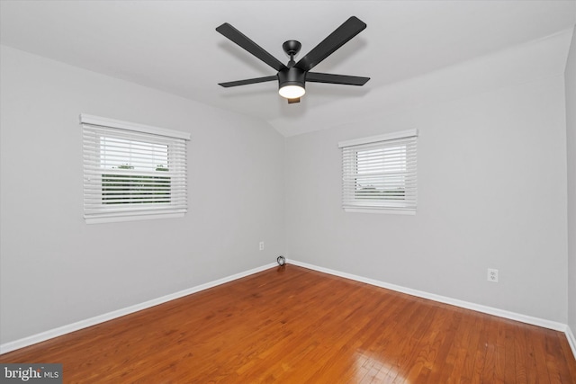 2518 Reynolds Ave, Claymont, DE 19703 - empty room with baseboards, healthy amount of natural light, wood finished floors, and a ceiling fan