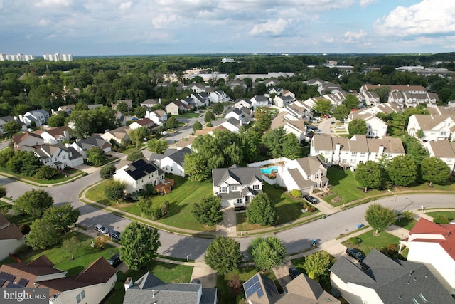 aerial perspective of suburban area