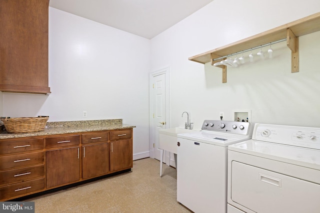 94 Tomahawk Way, Linden, VA 22642 - washroom with cabinet space, washing machine and clothes dryer, and light flooring