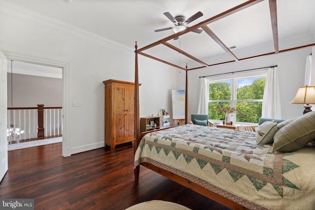 94 Tomahawk Way, Linden, VA 22642 - bedroom with dark wood finished floors, crown molding, and baseboards