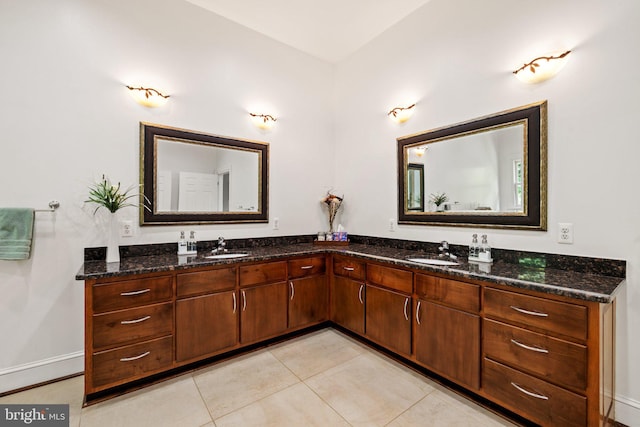 94 Tomahawk Way, Linden, VA 22642 - bathroom with double vanity and tile patterned floors