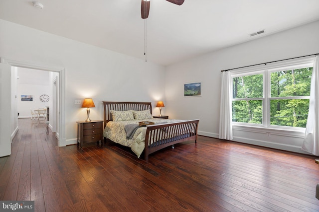 94 Tomahawk Way, Linden, VA 22642 - bedroom featuring wood-type flooring, baseboards, and a ceiling fan