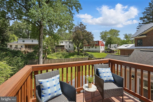 6924 Jefferson Ave, Falls Church, VA 22042 - wooden terrace with a residential view