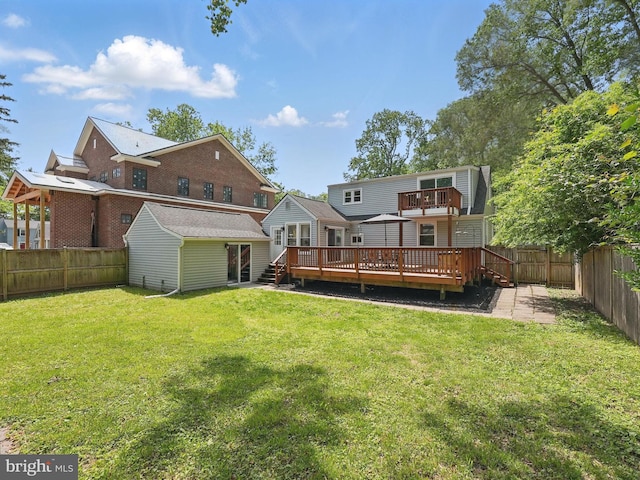 6924 Jefferson Ave, Falls Church, VA 22042 - back of property with a deck, an outdoor structure, and a balcony