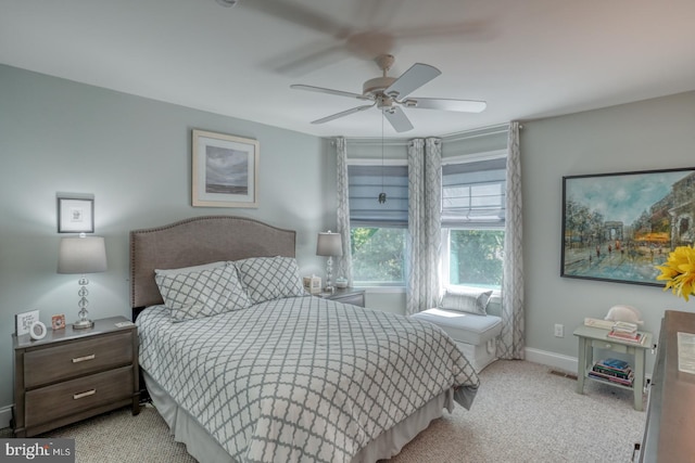 20785 Rodney Dr, Rehoboth Beach, DE 19971 - carpeted bedroom with baseboards and ceiling fan
