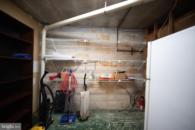 view of storage area