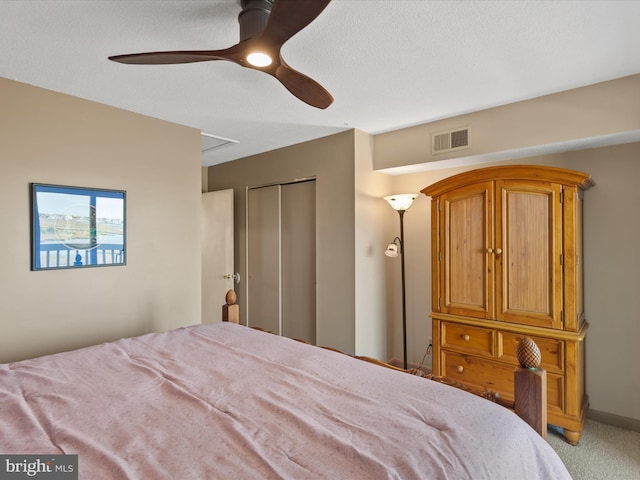 117 76th St Unit 302, Ocean City, MD 21842 - carpeted bedroom with a closet and ceiling fan