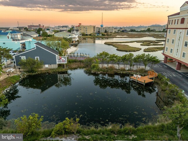 117 76th St Unit 302, Ocean City, MD 21842 - aerial view at dusk of a water view