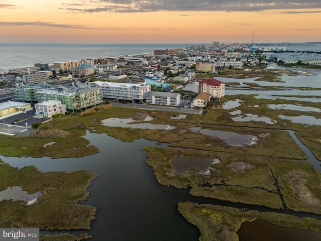 117 76th St Unit 302, Ocean City, MD 21842 - aerial view at dusk of a water view and a city view