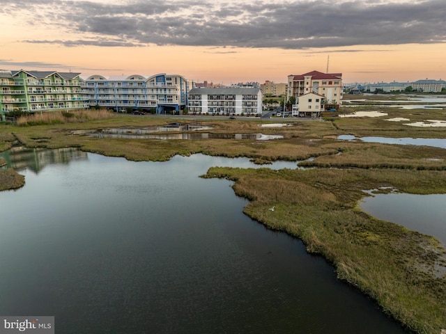 117 76th St Unit 302, Ocean City, MD 21842 - aerial view at dusk of a water view