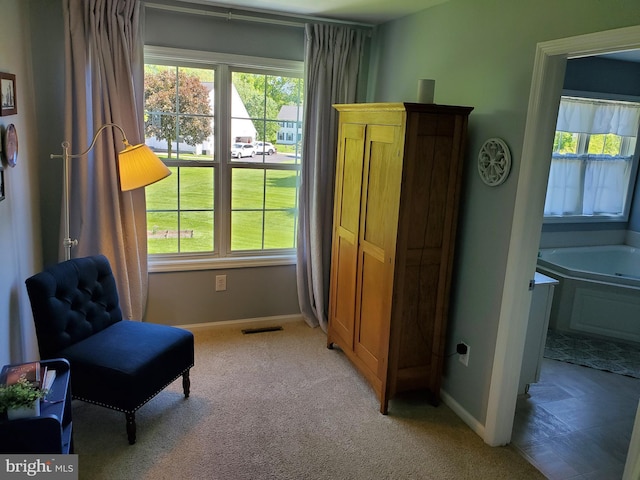225 Canonero Dr, Bear, DE 19701 - sitting room with light colored carpet and baseboards