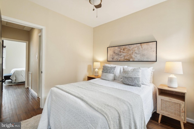 223 Parker St NE, Washington, DC 20002 - bedroom with hardwood / wood-style floors and baseboards