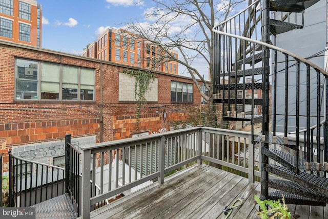 223 Parker St NE, Washington, DC 20002 - wooden deck with stairway