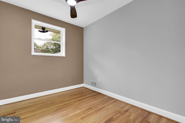 2129 Saranac St, Hyattsville, MD 20783 - spare room with baseboards, light wood-style flooring, and ceiling fan