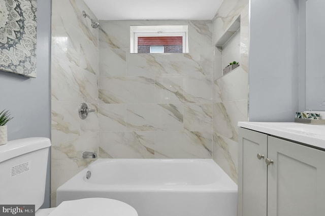 2129 Saranac St, Hyattsville, MD 20783 - bathroom featuring toilet, vanity, and shower / washtub combination