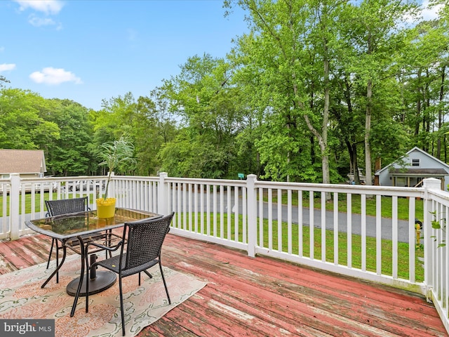 35775 Clam Ave, Frankford, DE 19945 - wooden terrace with outdoor dining space
