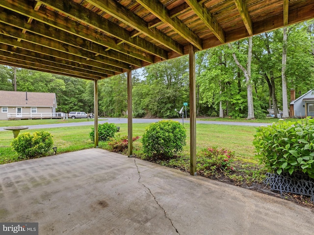 35775 Clam Ave, Frankford, DE 19945 - view of patio / terrace featuring view of wooded area