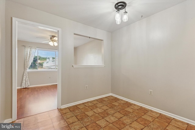 131 Red Haven Dr, North Wales, PA 19454 - spare room featuring ceiling fan and baseboards