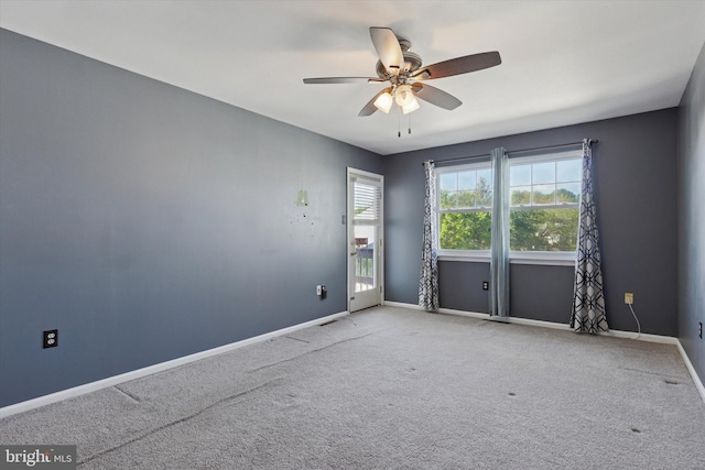 131 Red Haven Dr, North Wales, PA 19454 - carpeted empty room featuring a ceiling fan and baseboards