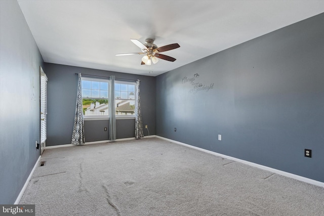 131 Red Haven Dr, North Wales, PA 19454 - unfurnished room featuring a ceiling fan, carpet, and baseboards