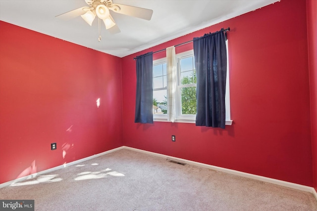 131 Red Haven Dr, North Wales, PA 19454 - empty room with carpet flooring, baseboards, and ceiling fan
