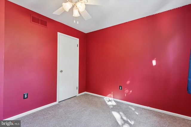 131 Red Haven Dr, North Wales, PA 19454 - spare room featuring ceiling fan, carpet floors, and baseboards