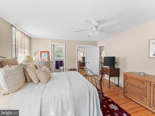 129 Kingston Rd, Cheltenham, PA 19012 - bedroom with light wood-type flooring and ceiling fan
